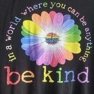 2X Be Kind black short sleeve tee